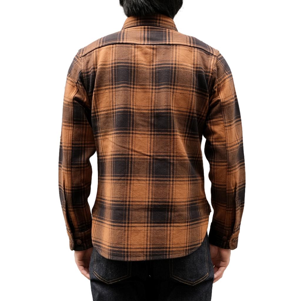 Studio D'Artisan Kakishibu Dyed Heavyweight Check Flannel Shirt