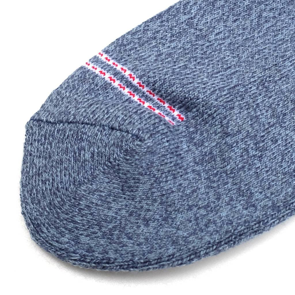 Studio D'Artisan Heather Long Socks (Denim) - Okayama Denim Accessories - Selvedge