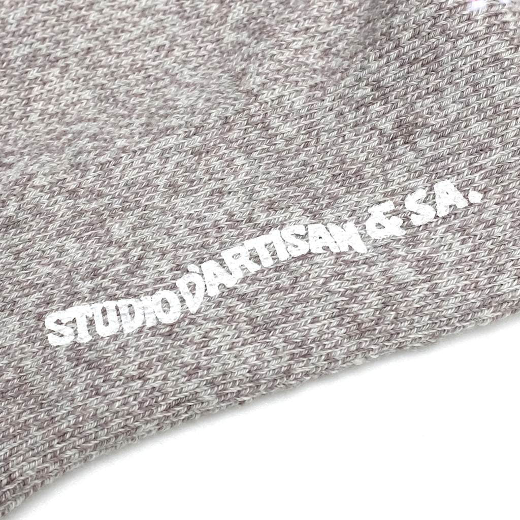 Studio D'Artisan Heather Long Socks (Light Gray) - Okayama Denim Accessories - Selvedge