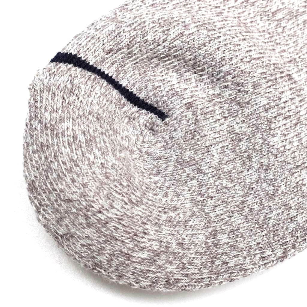 Studio D'Artisan Heather Middle Socks (Light Gray) - Okayama Denim Accessories - Selvedge