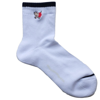 Studio D'Artisan Heather Middle Socks (White) - Okayama Denim Accessories - Selvedge