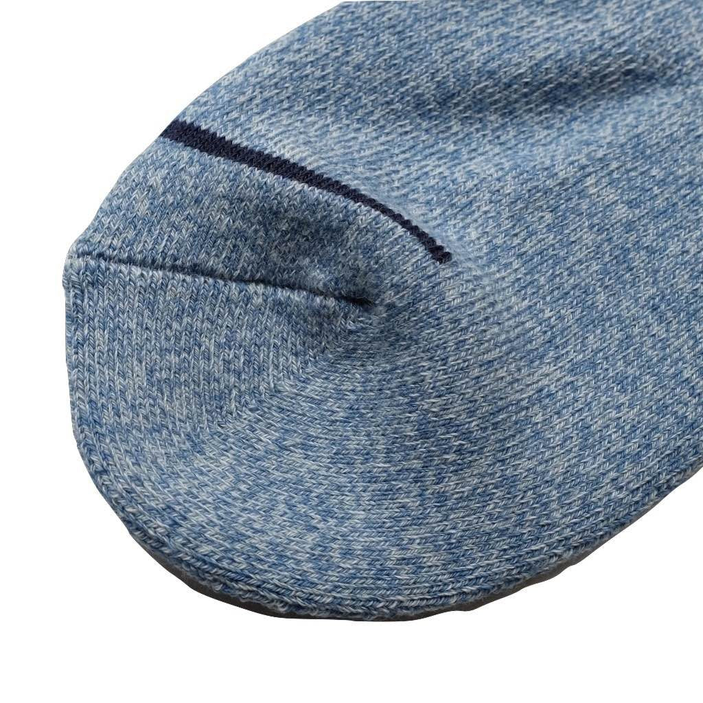 Studio D'Artisan Heather Ankle Socks (Blue) - Okayama Denim Accessories - Selvedge