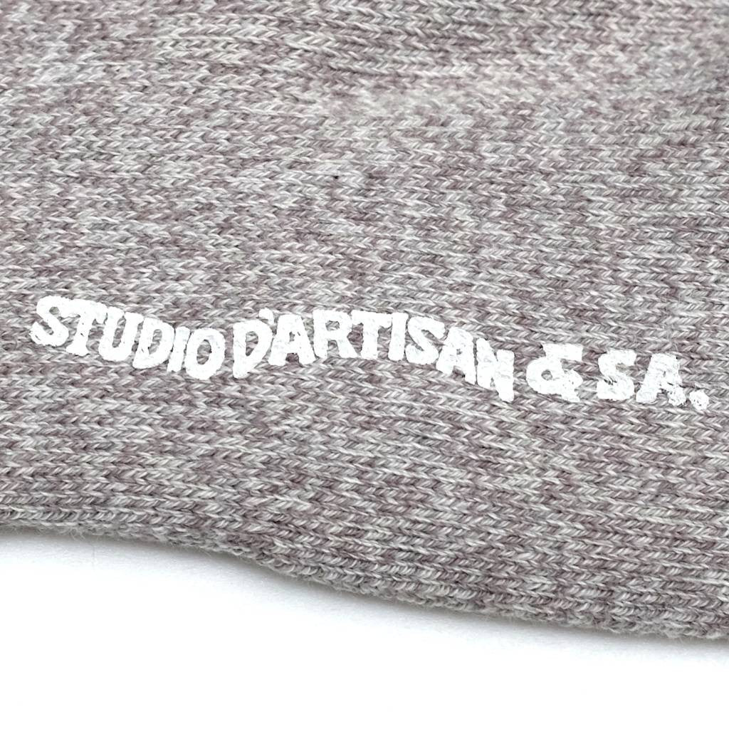 Studio D'Artisan Heather Ankle Socks (Light Gray) - Okayama Denim Accessories - Selvedge