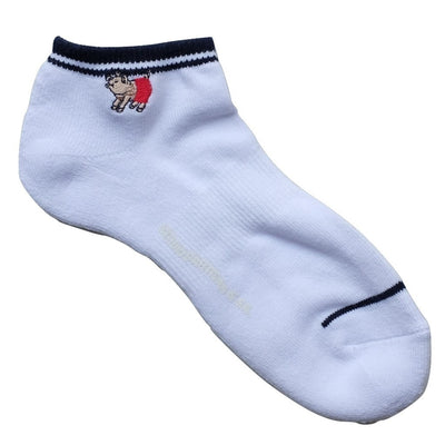 Studio D'Artisan Heather Ankle Socks (White) - Okayama Denim Accessories - Selvedge