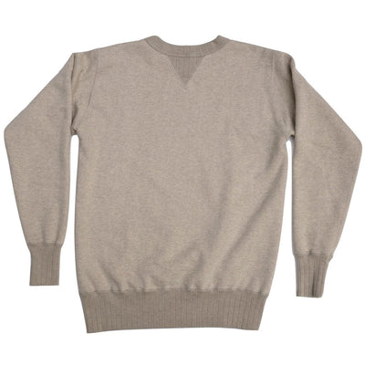 Studio D'Artisan Suvin Gold Loopwheel Crewneck Sweatshirt (Heather Gray) - Okayama Denim Sweatshirt - Selvedge