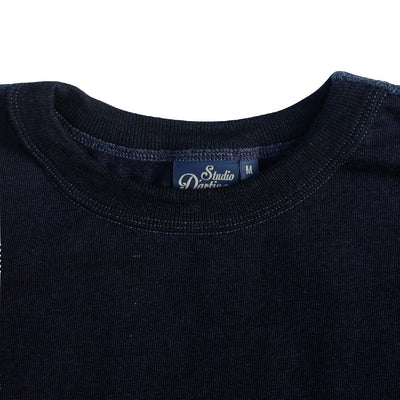 Studio D'Artisan 9982 Indigo Dyed Loopwheel LS Tee - Okayama Denim T-Shirts - Selvedge