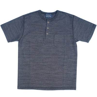 Studio D'Artisan Suvin Gold Henley (Mock Black) - Okayama Denim T-Shirts - Selvedge