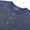 Studio D'Artisan Suvin Gold Henley (Mock Black) - Okayama Denim T-Shirts - Selvedge