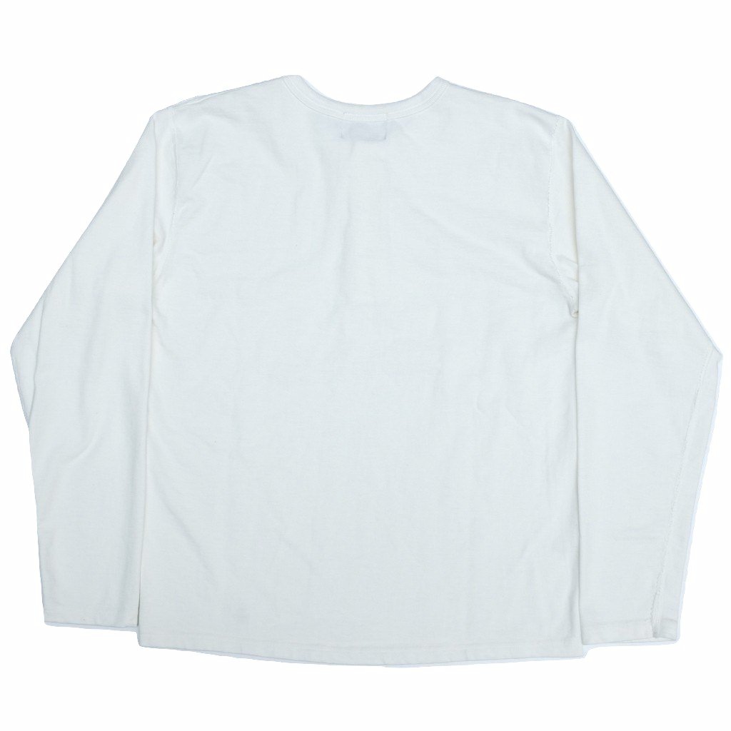 Studio D'Artisan Suvin Gold LS Henley (White) - Okayama Denim T-Shirts - Selvedge