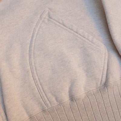 Studio D'Artisan 9951 Loopwheel Hooded Sweatshirt (Oatmeal) - Okayama Denim Sweatshirt - Selvedge
