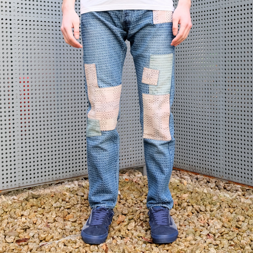 præmedicinering reform Observatory Studio D'Artisan Boro "Sashiko Denim" Jeans (Relax Tapered) - Okayama Denim