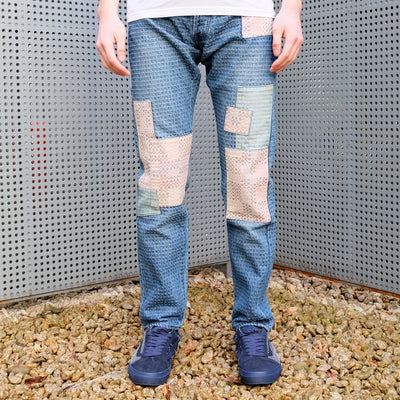 Studio D'Artisan Boro "Sashiko Denim" Jeans (Relax Tapered)