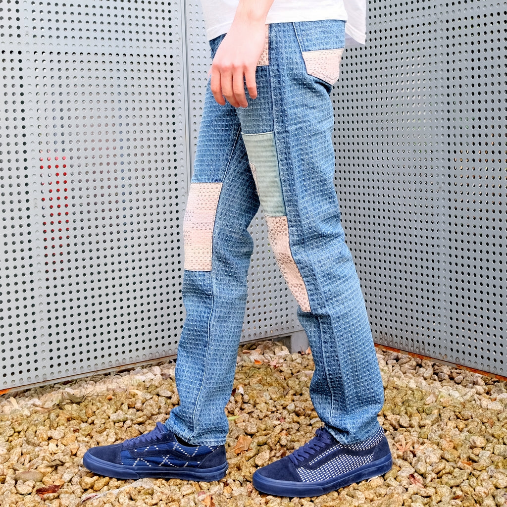 præmedicinering reform Observatory Studio D'Artisan Boro "Sashiko Denim" Jeans (Relax Tapered) - Okayama Denim