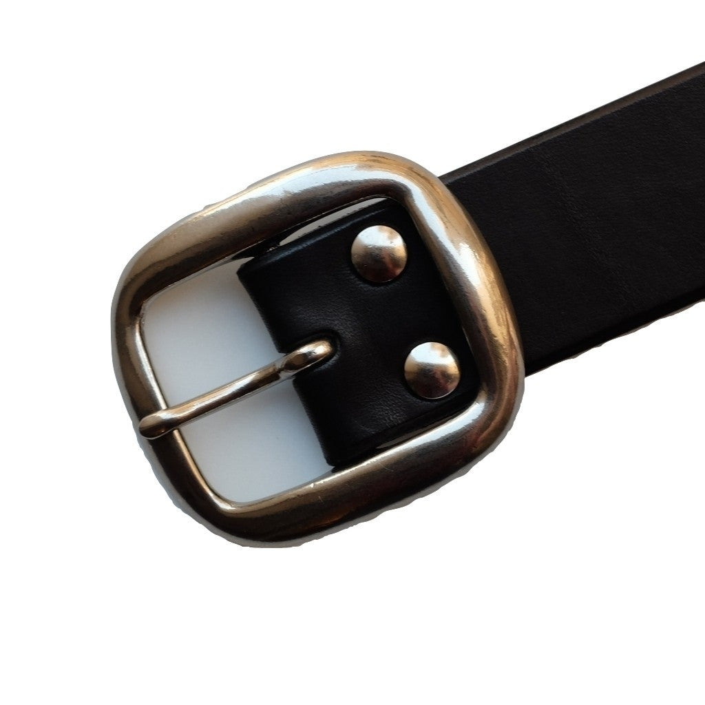 Studio D'Artisan B-81 Leather Belt (Black) - Okayama Denim Accessories - Selvedge