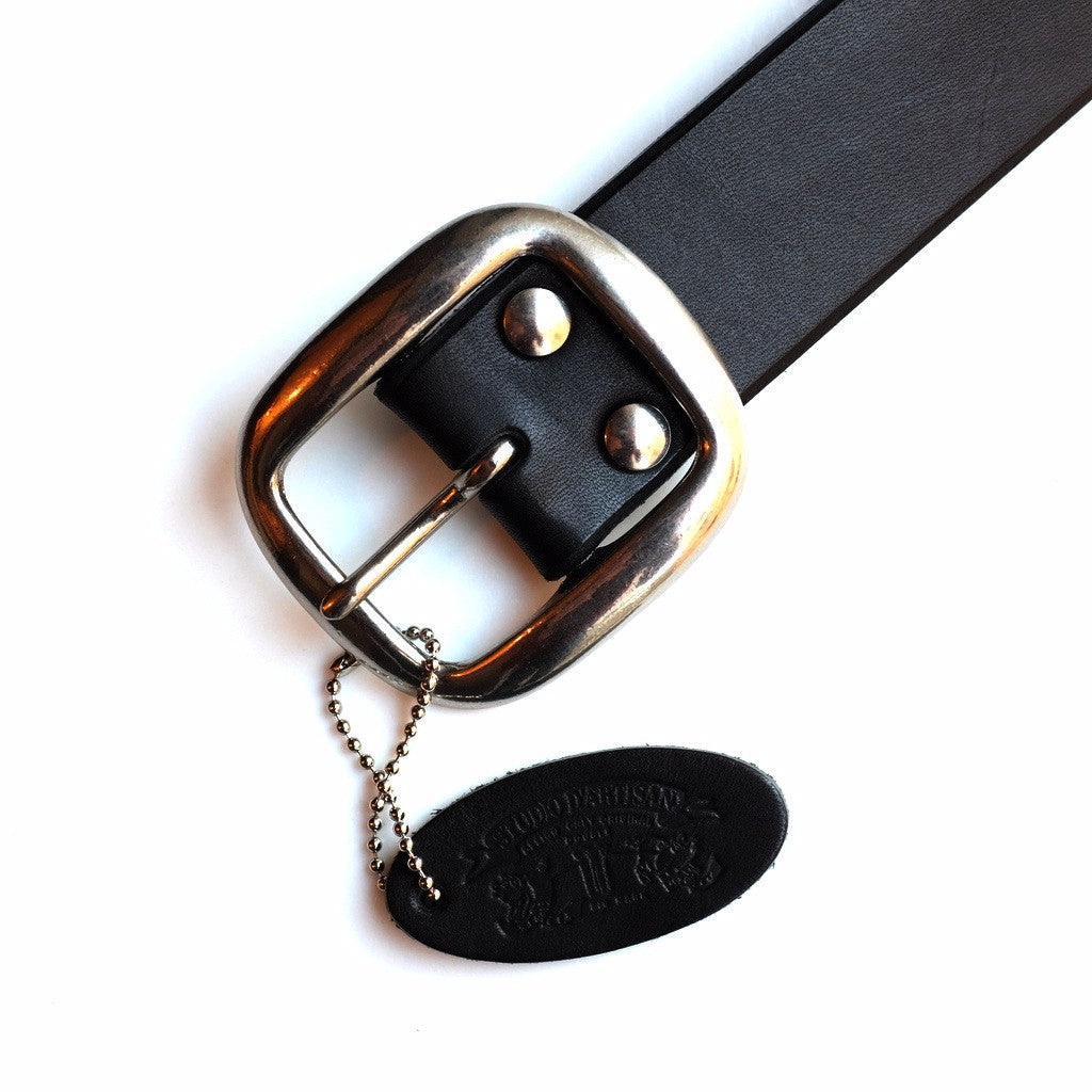 Studio D'Artisan B-81 Leather Belt (Black) - Okayama Denim Accessories - Selvedge