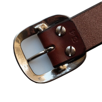 Studio D'Artisan B-81 Leather Belt (Brown) - Okayama Denim Accessories - Selvedge