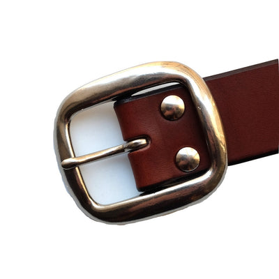 Studio D'Artisan B-81 Leather Belt (Brown) - Okayama Denim Accessories - Selvedge