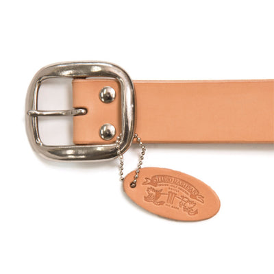 Studio D'Artisan B-82 Leather Belt (Natural) - Okayama Denim Accessories - Selvedge