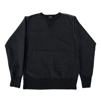 Studio D'Artisan Black Indigo Dyed Crewneck Sweatshirt