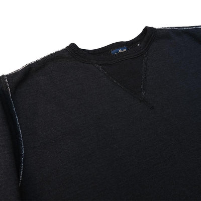 Studio D'Artisan Black Indigo Dyed Crewneck Sweatshirt