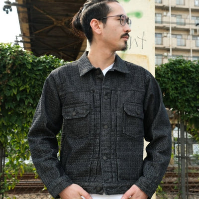 Studio D'Artisan Black "Sashiko Denim" Type 2 Jacket