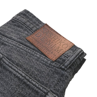 Studio D'Artisan Black Boro "Sashiko Denim" Jeans (Relax Tapered)