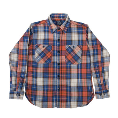 Studio D'Artisan Check Flannel Shirt (Orange)