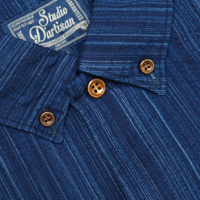 Studio D'Artisan Indigo Shijira Kasuri S/S Shirt