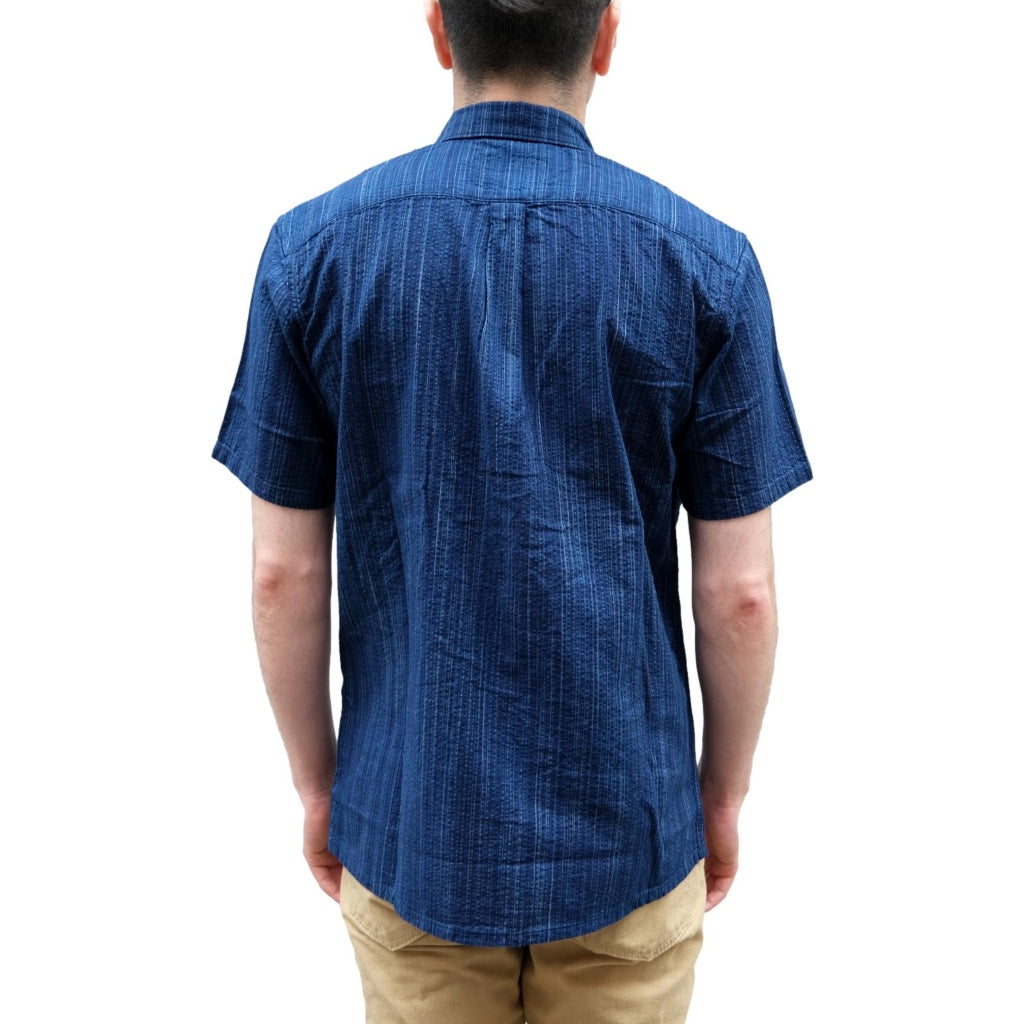 Studio D'Artisan Indigo Shijira Kasuri S/S Shirt