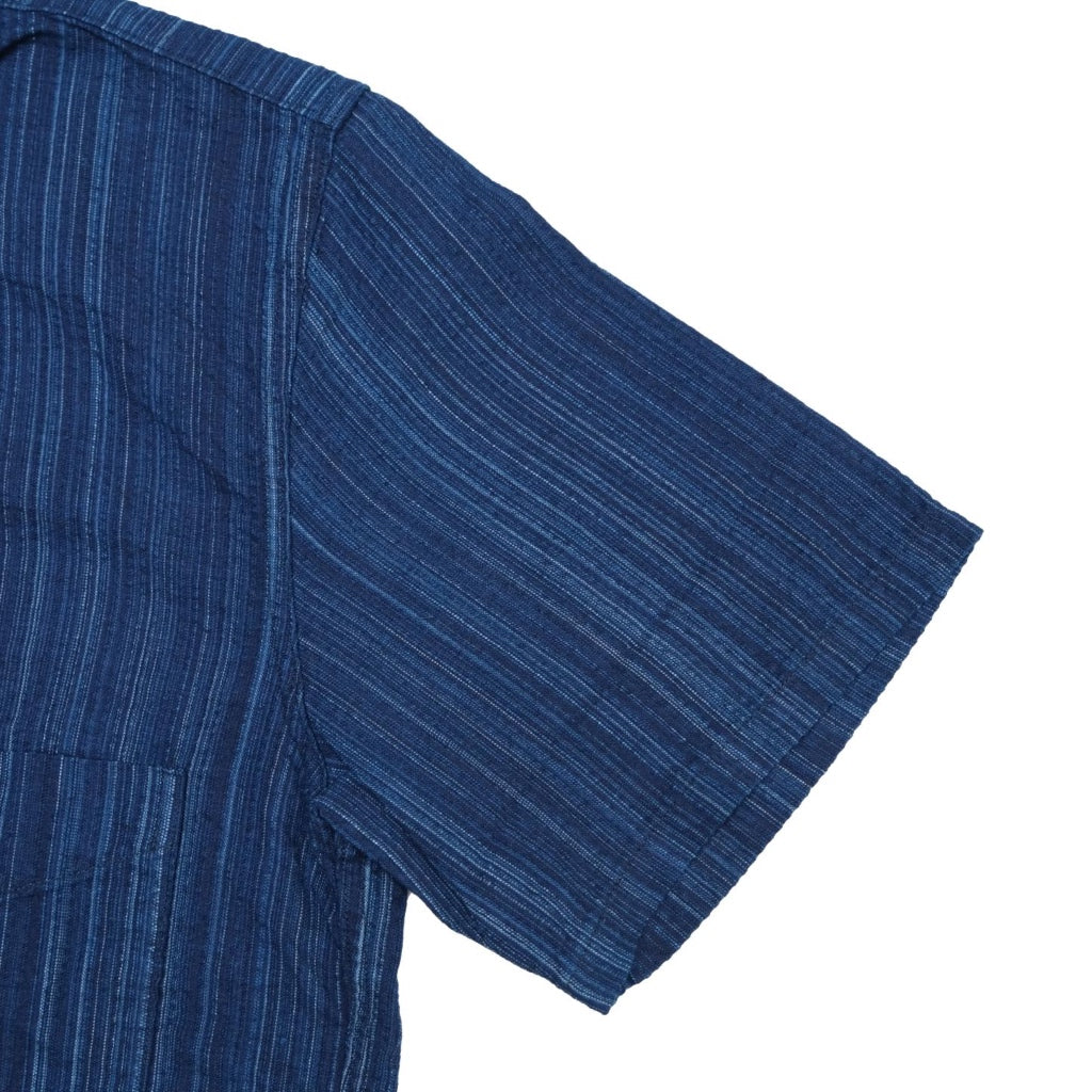 Studio D'Artisan Indigo Shijira Kasuri S/S Shirt