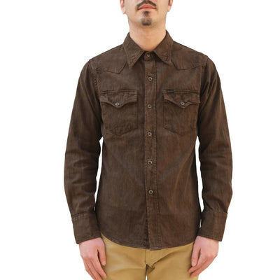 Studio D'Artisan "Amami Dorozome" Western Shirt (Dark Brown)