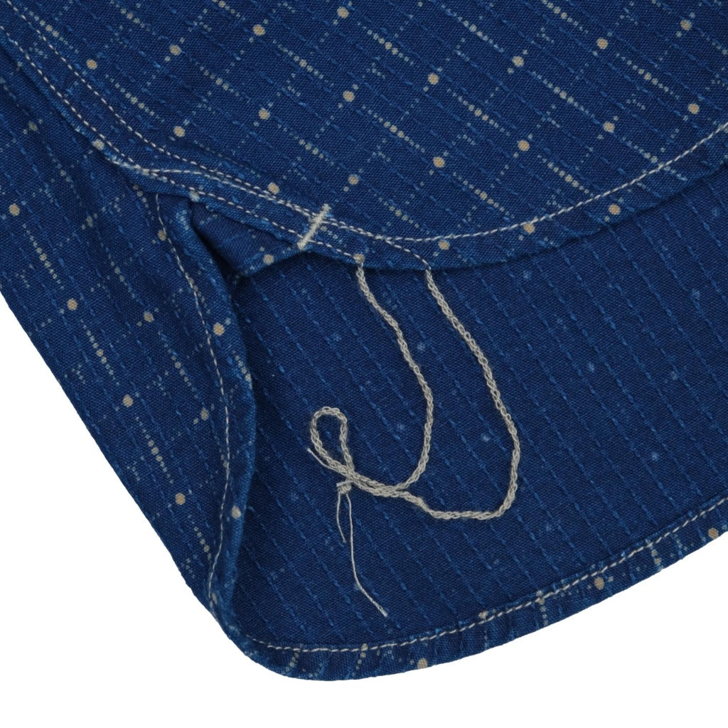Studio D'Artisan "Railroad" Indigo Dot Wabash Sashiko S/S Shirt