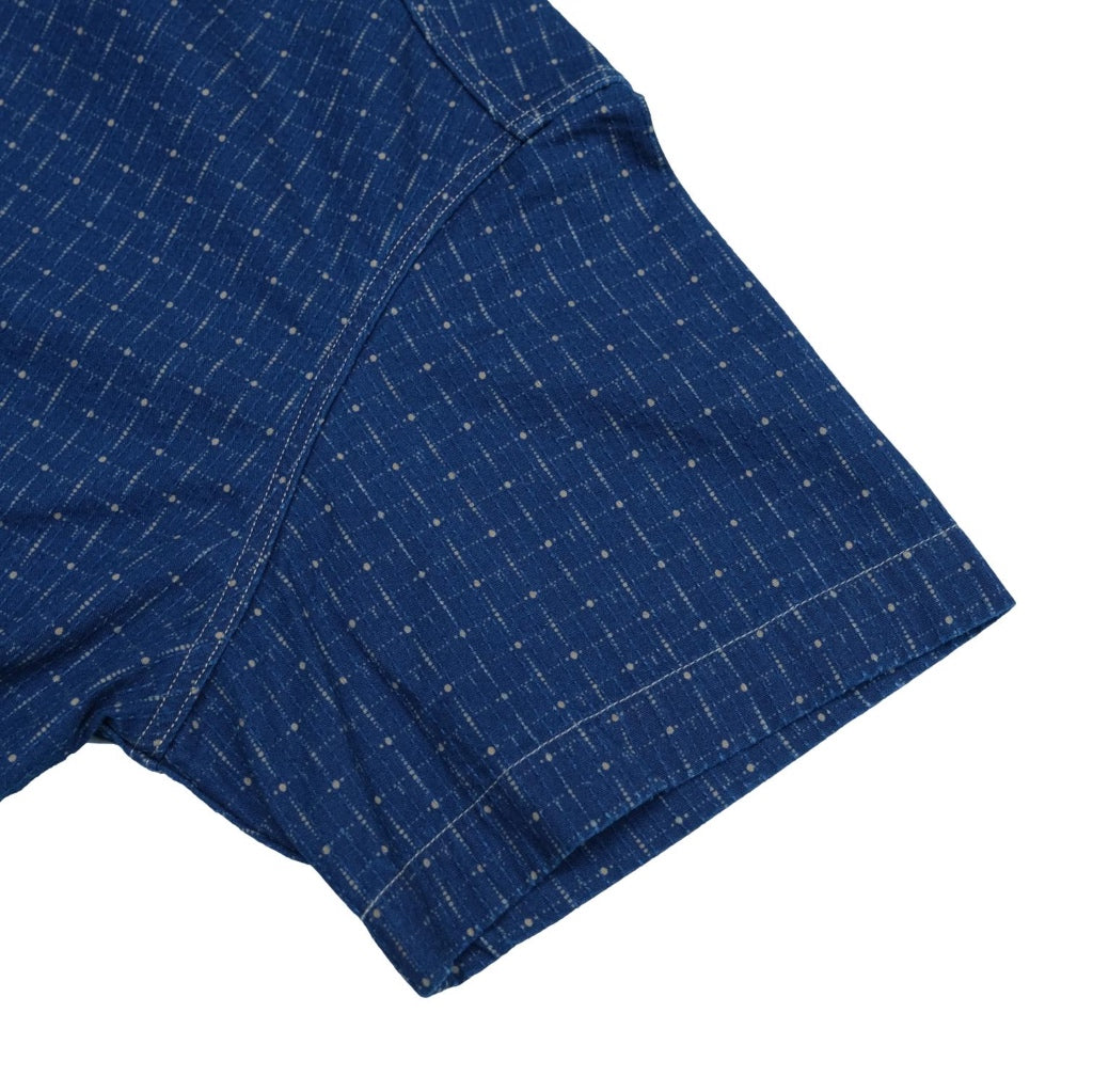 Studio D'Artisan "Railroad" Indigo Dot Wabash Sashiko S/S Shirt