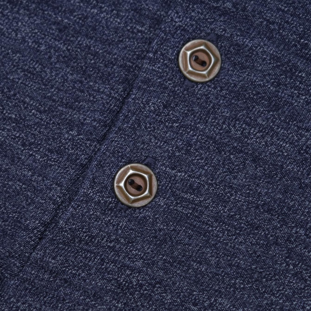 [Pre-Order] Studio D'Artisan Suvin Gold L/S Henley (Heather Navy)