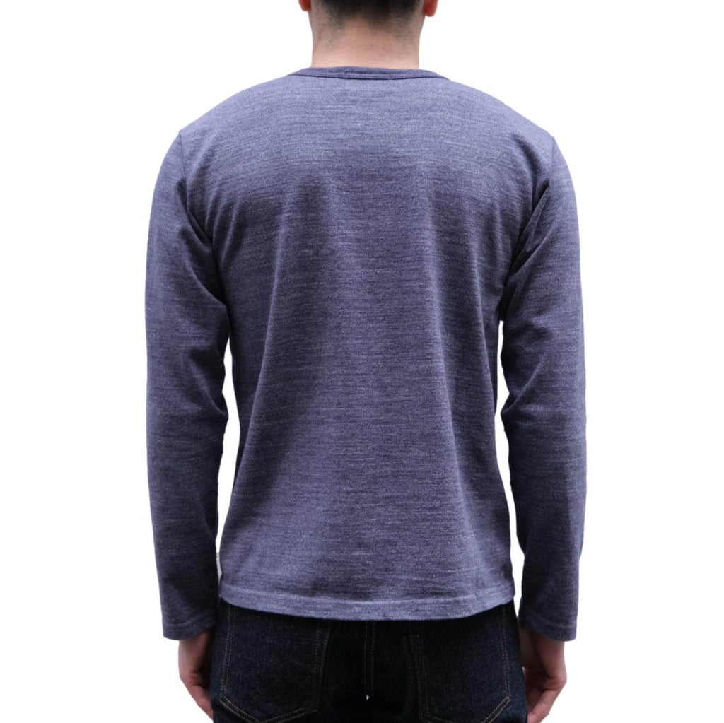 [Pre-Order] Studio D'Artisan Suvin Gold L/S Henley (Heather Navy)