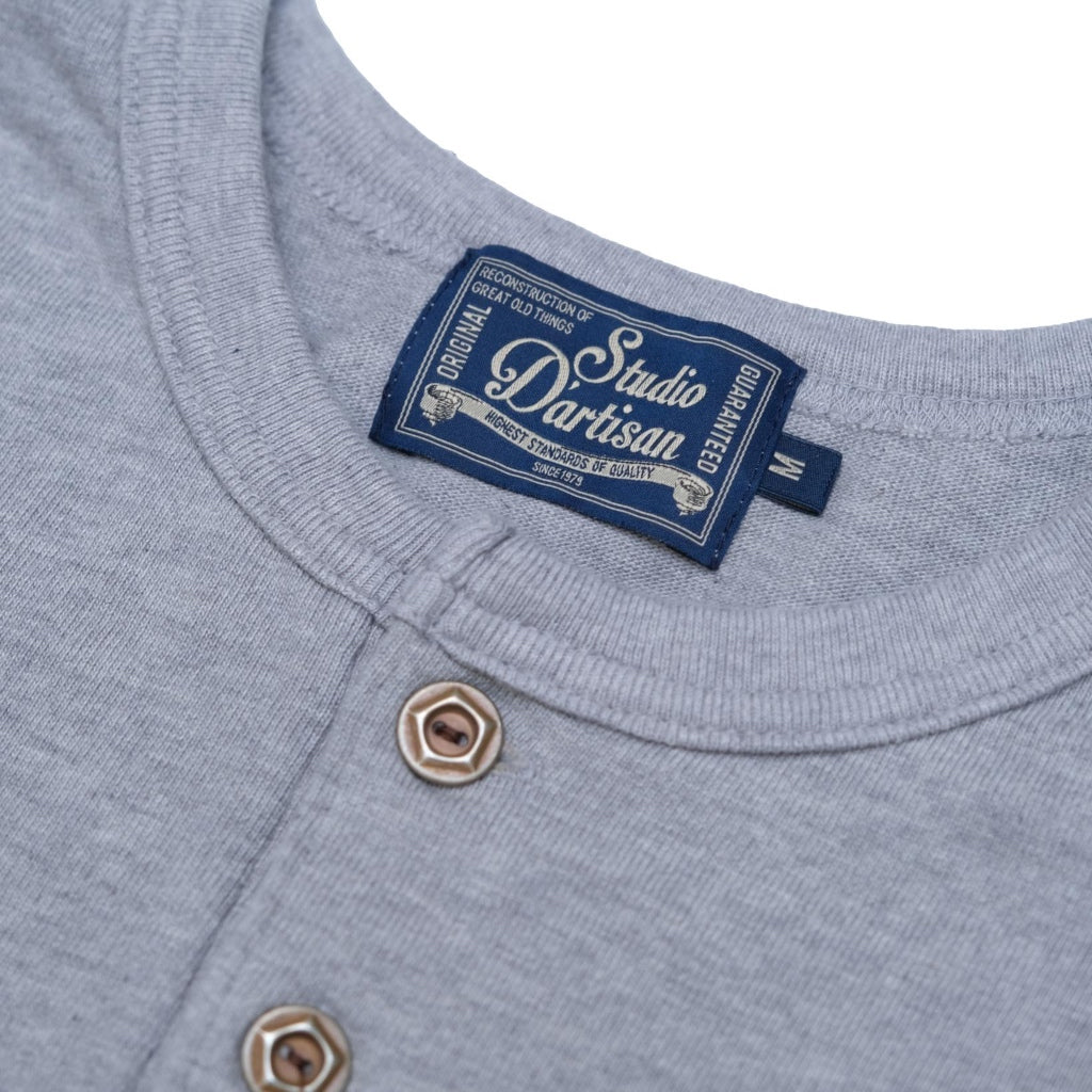 [Pre-Order] Studio D'Artisan Suvin Gold L/S Henley (Mock Gray)