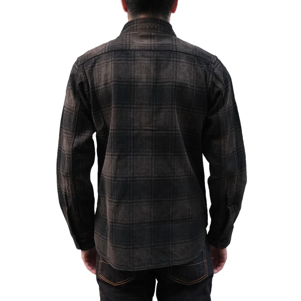 Studio D'Artisan "Amami Dorozome" Heavyweight Check Flannel Shirt (Dark Brown)