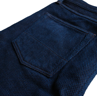 Studio D'Artisan "Kasezome" Indigo Kakishibu Sashiko Selvedge Pants (Relax Tapered)