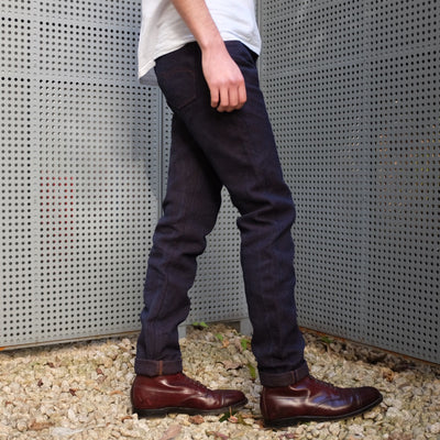 Studio D'Artisan "Kasezome" Indigo Kakishibu Sashiko Selvedge Pants (Relax Tapered)