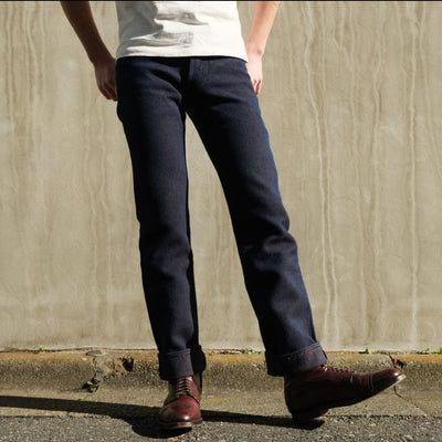 Studio D'Artisan Indigo Kakishibu Sashiko Selvedge Pants (Regular Straight)