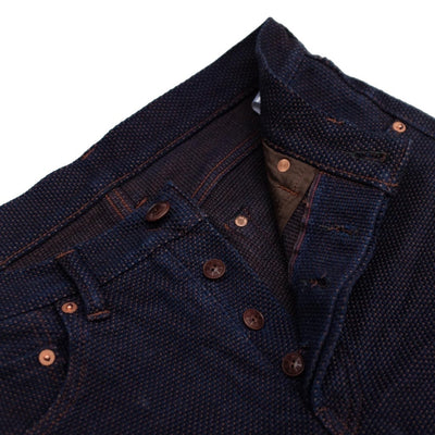 Studio D'Artisan Indigo Kakishibu Sashiko Selvedge Pants (Regular Straight)