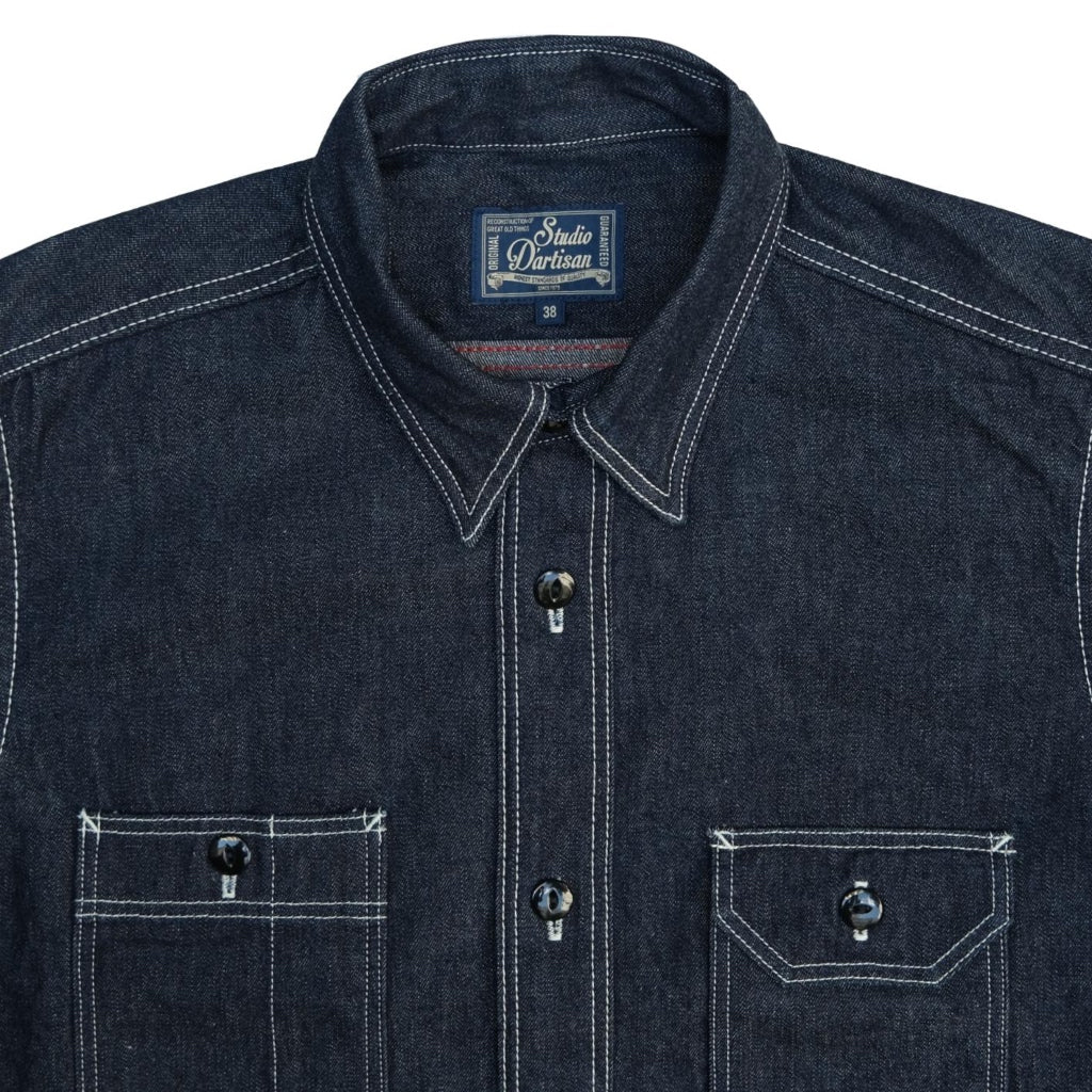 Studio D'Artisan Selvedge Denim Work Shirt