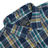 Studio D'Artisan Heavyweight Check Flannel Shirt (Blue)