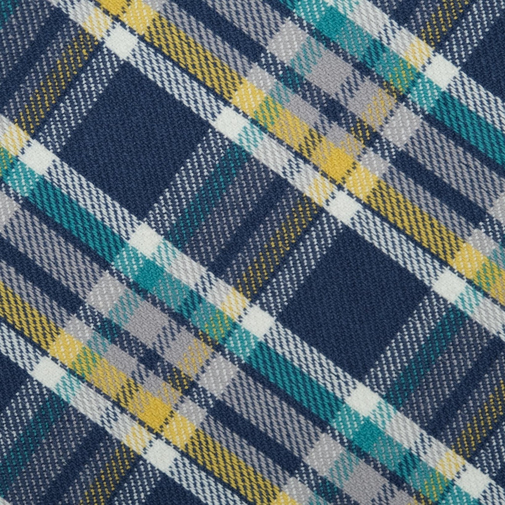 Studio D'Artisan Heavyweight Check Flannel Shirt (Blue)