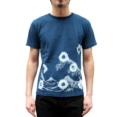 Studio D'Artisan "Mount Fuji" Light Indigo Bassen Tee