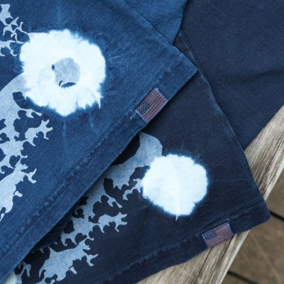 Studio D'Artisan "Mount Fuji" Light Indigo Bassen Tee