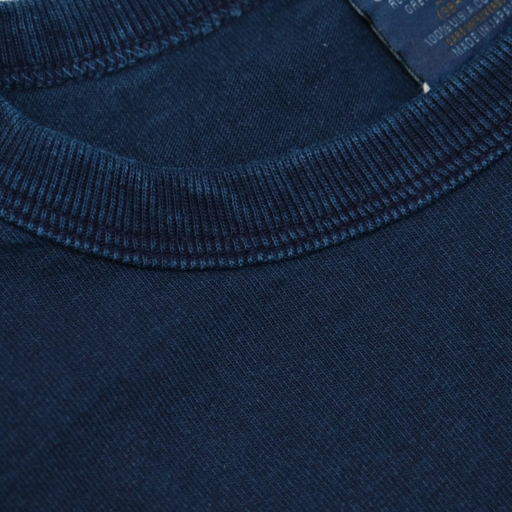 Studio D'Artisan 8067B Indigo Dyed Logo Print Tee