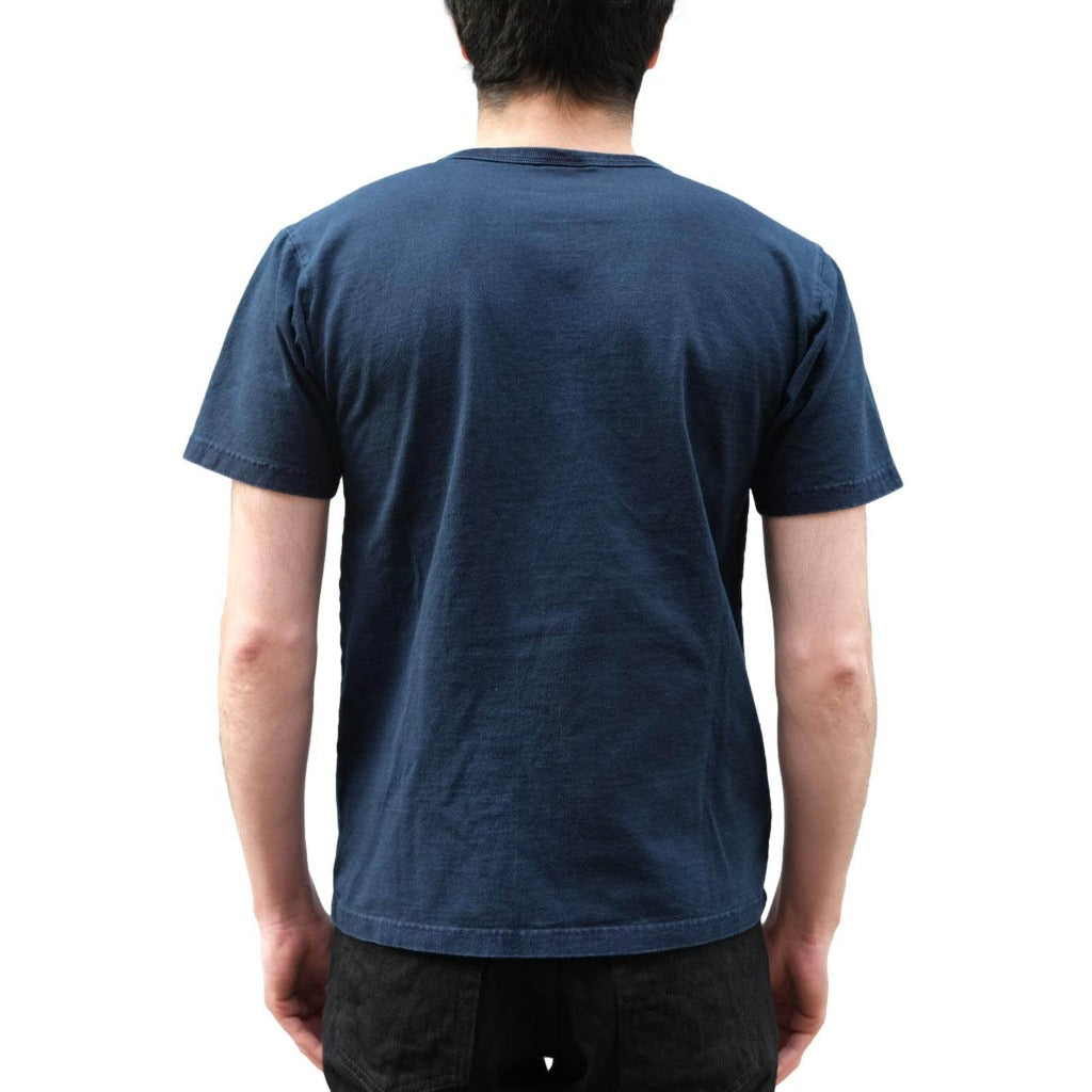 - Denim Logo Indigo Dyed 8067B Print Okayama Studio D\'Artisan Tee