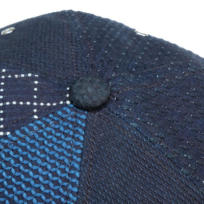 The Factory Made Distressed Multi 6-panel Sashiko Cap