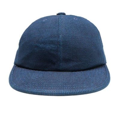 The Factory Made Sashiko 6-Panel Cap (Blue)